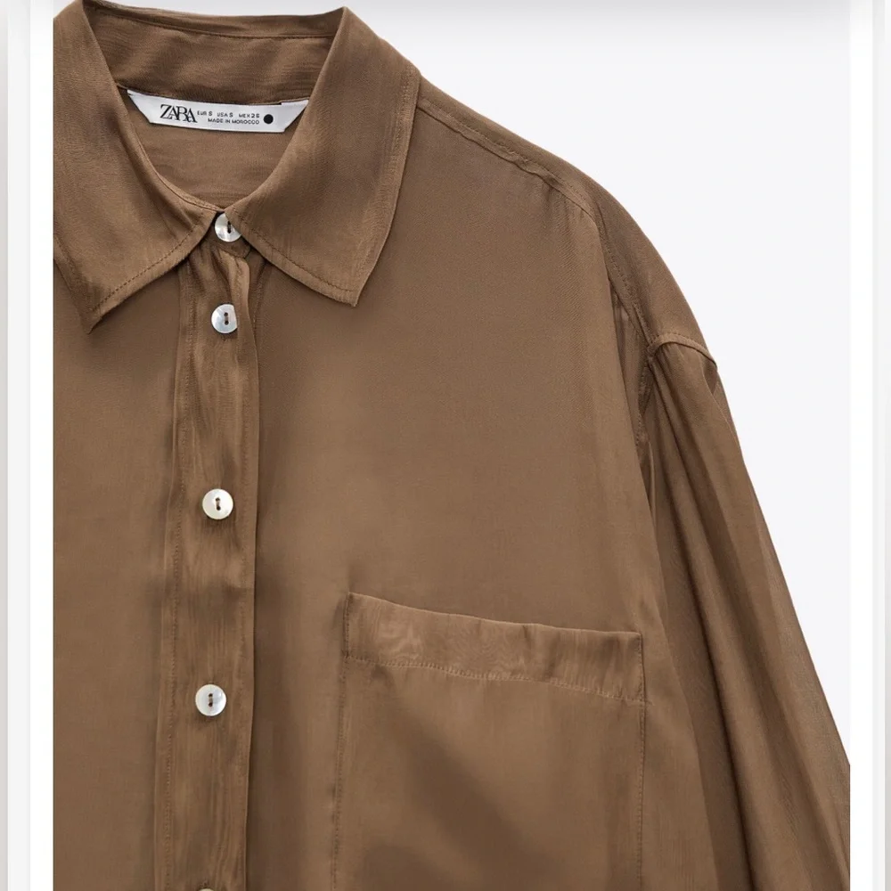 ZARA semi sheer shirt - Picture 10 of 14